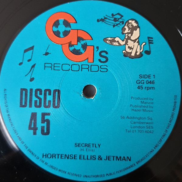 Hortense Ellis & Jetman - Secretly | GG's Records (GG046) - main