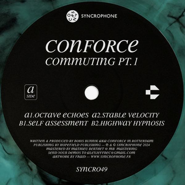 Conforce - Commuting Pt. 1 (Green Marbled Vinyl) | Syncrophone Recordings (SYNCRO49) - main