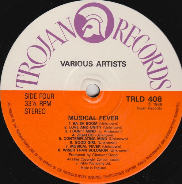 Various - Clement "Coxsone" Dodd - Musical Fever 1967-1968 | Trojan Records (TRLD 408) - 7