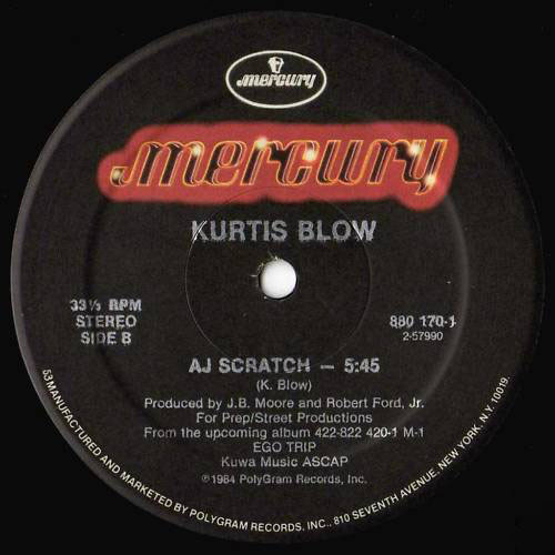 Kurtis Blow - 8 Million Stories / AJ Scratch | Mercury (880 170-1) - 2