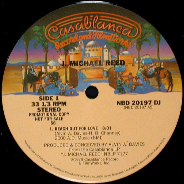 J. Michael Reed - Reach Out For Love / Dancin' In The Sky (In New York City) | Casablanca (NBD 20197 DJ)