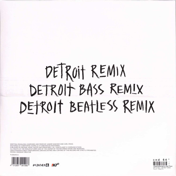 Junior Sanchez & Carl Craig - Art O Fact - Detroit Mixes | Planet E (PLE65410-6) - 2