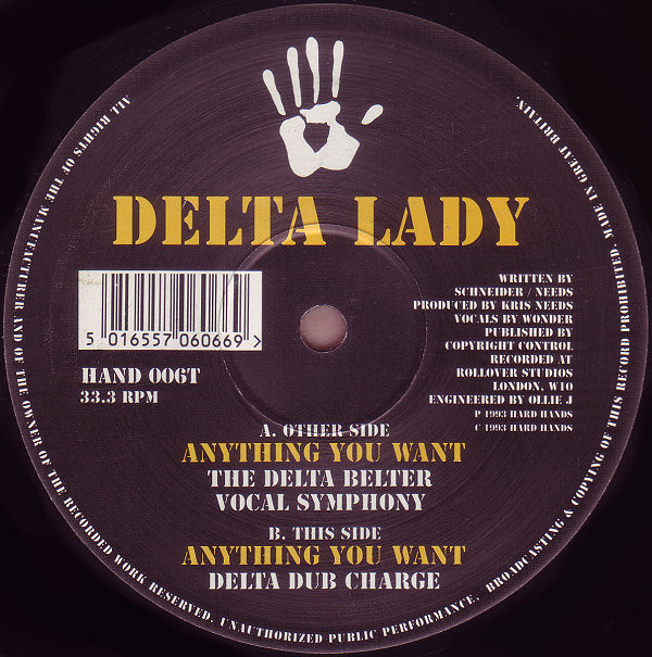 Delta Lady - Anything You Want | Hard Hands (HAND 006T)