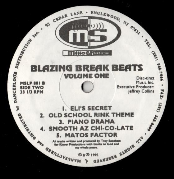 Troy Beecham - Blazing Break Beats Volume One | Music Station (MSLP 881) - 2