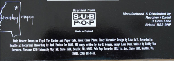 Nirvana - Bleach | Tupelo Recording Company (TUPLP6) - 6 Nirvana - Bleach | Tupelo Recording Company (TUPLP6) - 6
