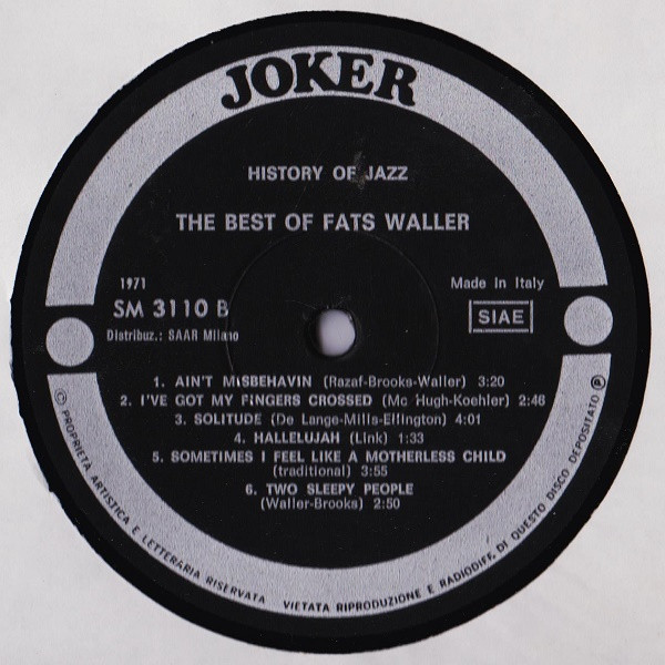 Fats Waller - The Best Of Fats Waller | Joker (SM 3110) - 4
