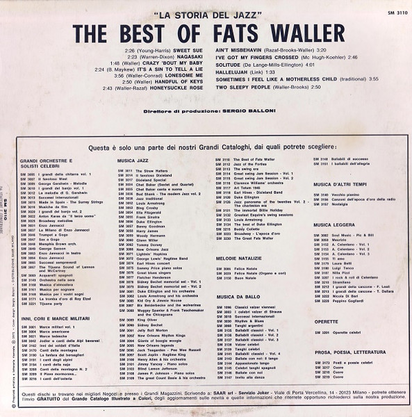 Fats Waller - The Best Of Fats Waller | Joker (SM 3110) - 2