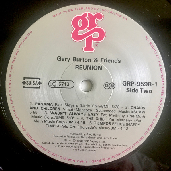 Gary Burton - Reunion | GRP (GRP-9598-1) - 4 Gary Burton - Reunion | GRP (GRP-9598-1) - 4