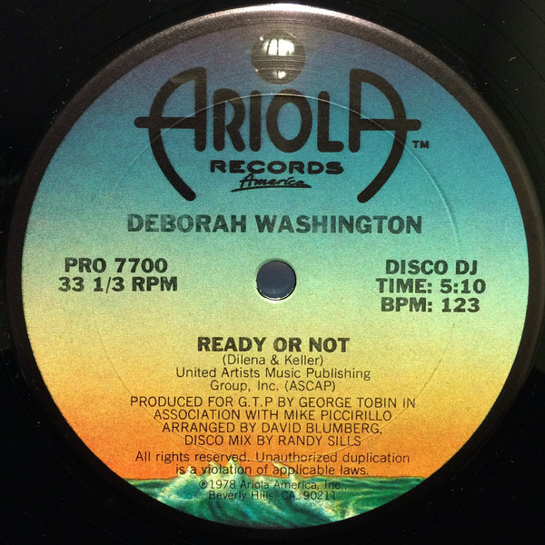 Deborah Washington - Ready Or Not | Ariola Records America (PRO 7700)