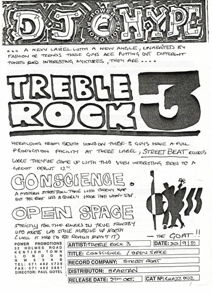 Treble Rock 3 - Conscience / Open Space | Street Beat Records (CHAZZ 002) - 2