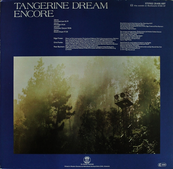Tangerine Dream - Encore | Virgin (25 495 XBT) - 4