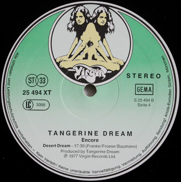Tangerine Dream - Encore | Virgin (25 495 XBT) - 8