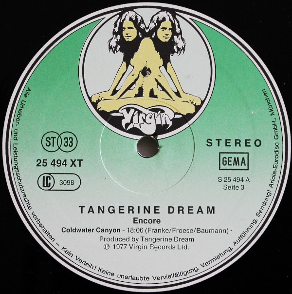Tangerine Dream - Encore | Virgin (25 495 XBT) - 7