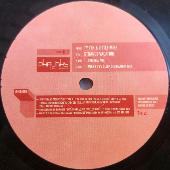 Ty Tek & Little Mike - Strange Vacation | Phrunky Recordings (PHRNK 001)