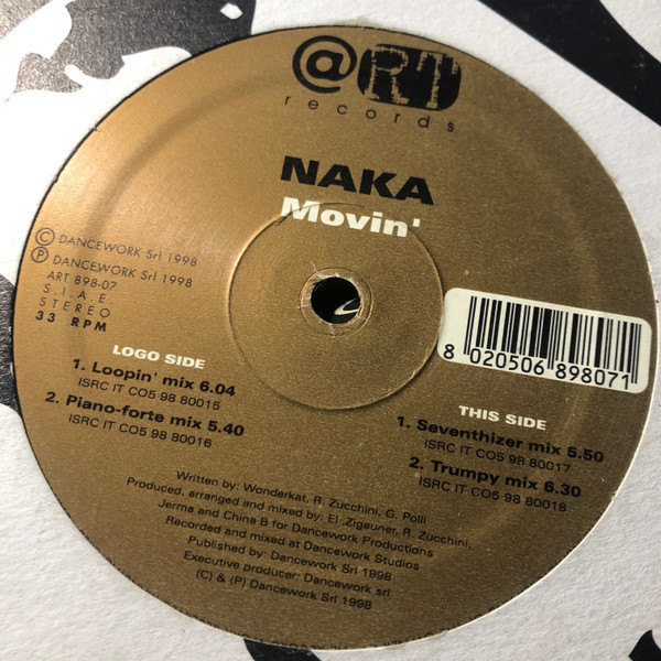 Naka - Movin' | Art Records (ART 898-07)
