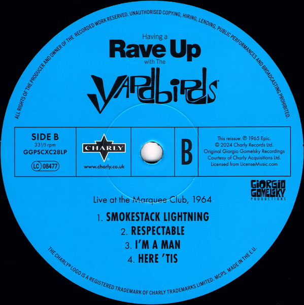 The Yardbirds - Having A Rave Up With The Yardbirds | Charly Records (GGPSCXC28LP) - 4