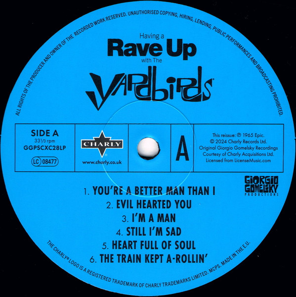 The Yardbirds - Having A Rave Up With The Yardbirds | Charly Records (GGPSCXC28LP) - 3