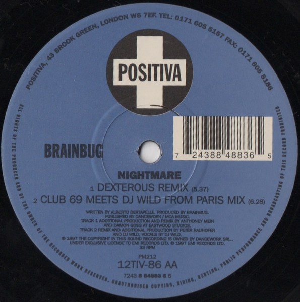 Brainbug - Benedictus / Nightmare | Positiva (12TIV-86) - 4