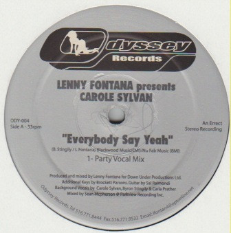 Lenny Fontana - Everybody Say Yeah | Odyssey Records (ODY 004) - main