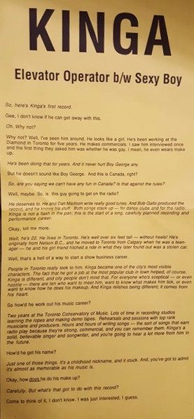 Kinga - Elevator Operator | King Rhythm Records (RRT-001) - 3