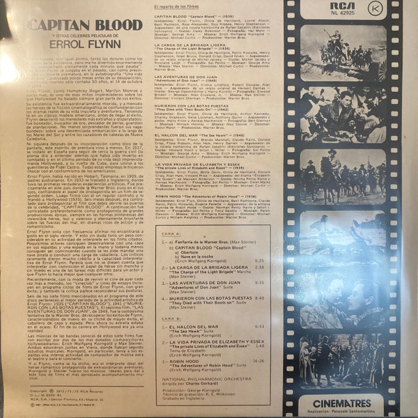 Charles Gerhardt , National Philharmonic Orchestra - Capitan Blood E Altri Celebri Film Di Errol Flynn | RCA (NL 42925) - 2 Charles Gerhardt , National Philharmonic Orchestra - Capitan Blood E Altri Celebri Film Di Errol Flynn | RCA (NL 42925) - 2