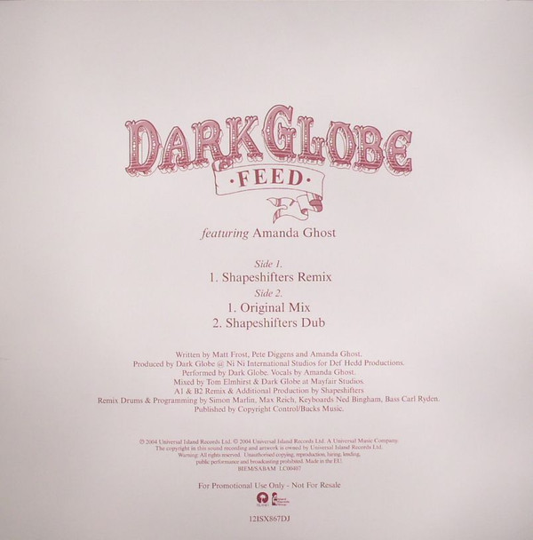 Dark Globe - Feed | Island Records (12ISX867DJ) - 2