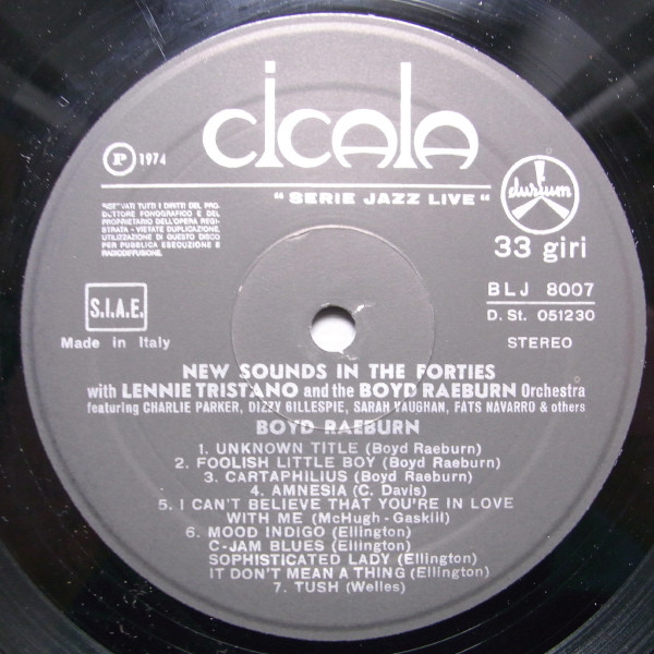 Lennie Tristano And The Boyd Raeburn And His Orchestra - New Sounds In The Forties | Durium (BLJ 8007) - 4