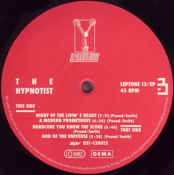 The Hypnotist - Hardcore EP | Cyclotron (LEPTONE 13/EP) - 3
