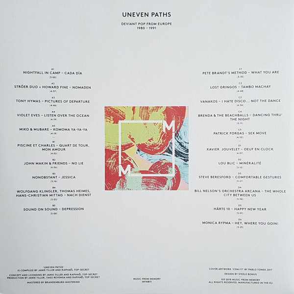 Various - Uneven Paths (Deviant Pop From Europe 1980-1991) | Music From Memory (MFM031) Various - Uneven Paths (Deviant Pop From Europe 1980-1991) | Music From Memory (MFM031)