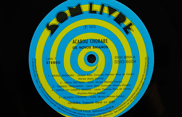 Os Novos Baianos - Acabou Chorare | Mr Bongo (MRBLP128) - 3 Os Novos Baianos - Acabou Chorare | Mr Bongo (MRBLP128) - 3