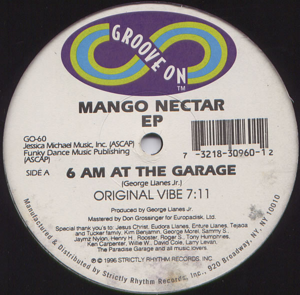 George Llanes, Jr. - Mango Nectar EP | Groove On (GO-60)