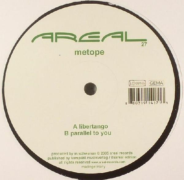 Metope - Libertango / Parallel To You | Areal Records (Areal027)