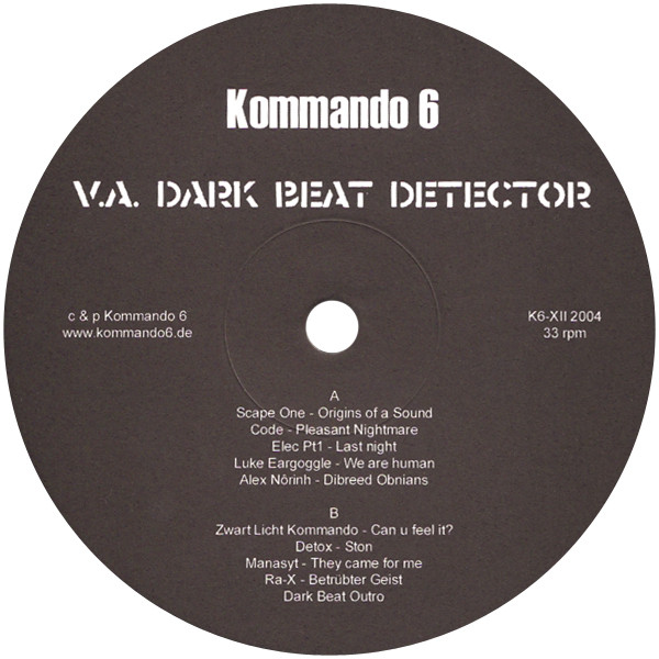 Various - Dark Beat Detector | Kommando 6 (K6-XII)
