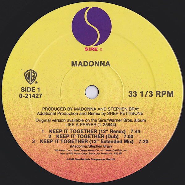 Madonna - Keep It Together | Sire (0-21427) - 3 Madonna - Keep It Together | Sire (0-21427) - 3