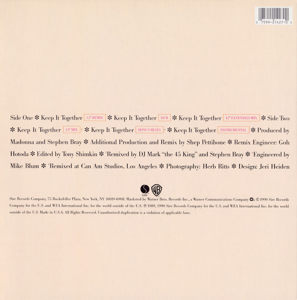 Madonna - Keep It Together | Sire (0-21427) - 2 Madonna - Keep It Together | Sire (0-21427) - 2
