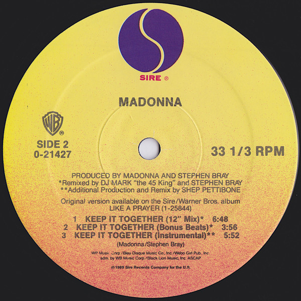 Madonna - Keep It Together | Sire (0-21427) - 4 Madonna - Keep It Together | Sire (0-21427) - 4