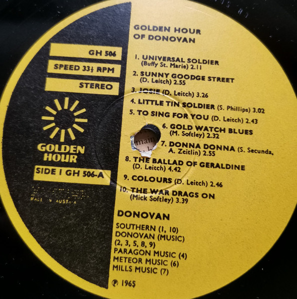 Donovan - Golden Hour Of Donovan | Golden Hour (GH 506) - 3 Donovan - Golden Hour Of Donovan | Golden Hour (GH 506) - 3