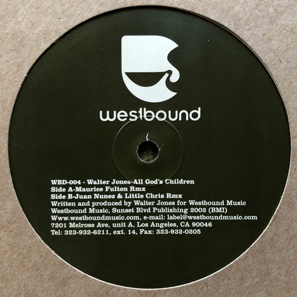 Walter Jones - All God's Children | Westbound Music (WBD-004) - 3