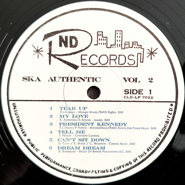 Various - Ska Authentic Volume 2 | ND Records (CLD-LP 7022)
