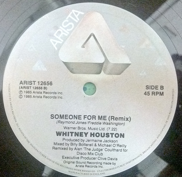 Whitney Houston - How Will I Know (Dance Remix) | Arista (ARIST 12 656) - 4 Whitney Houston - How Will I Know (Dance Remix) | Arista (ARIST 12 656) - 4