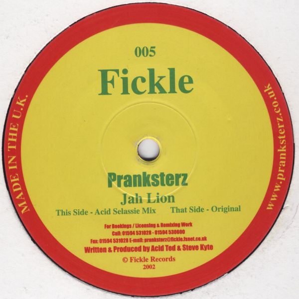 The Pranksterz - Jah Lion | Fickle Records (Fickle 005)