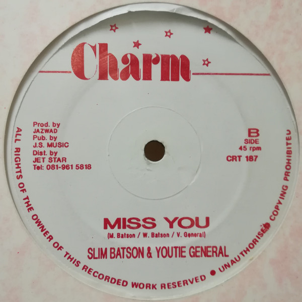 Slim Batson - Miss You | Charm (CRT 187) - 2