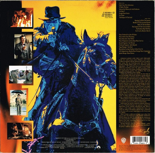 John Williams - Indiana Jones And The Last Crusade (Original Motion Picture Soundtrack) | Warner Bros. Records (925 883-1) - 2