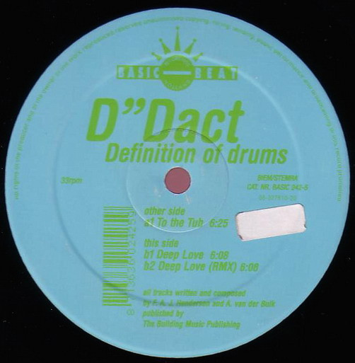 D.Dact - Definition Of Drums | Basic Beat Recordings (BASIC 242-5)