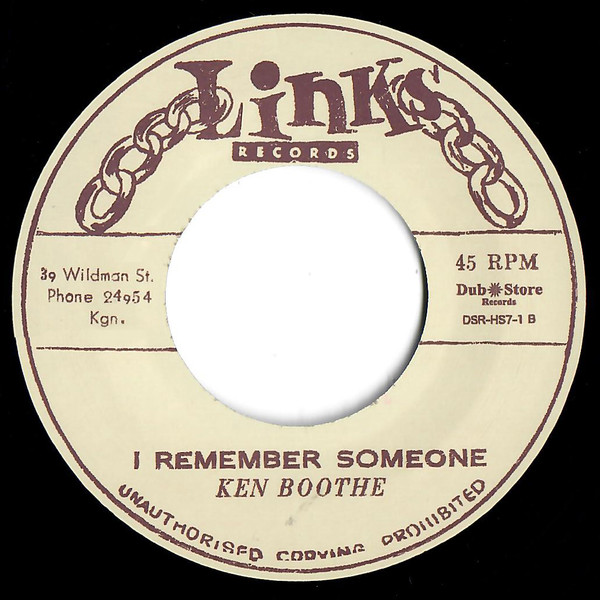 Ken Boothe - Can't You See / I Remember Someone | Links Records (DSR-HS7-1) - 2 Ken Boothe - Can't You See / I Remember Someone | Links Records (DSR-HS7-1) - 2