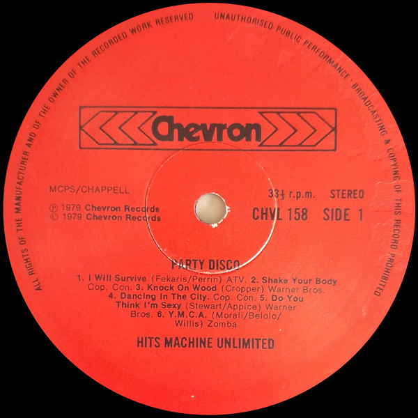 Hits Machine Unlimited - Party Disco | Chevron (CHVL 158) - 3