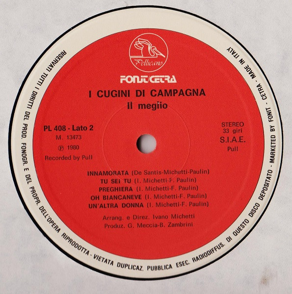 I Cugini Di Campagna - Il Meglio | Fonit Cetra (PL 408) - 4