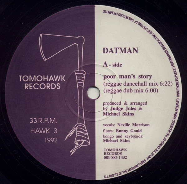 Datman - Poor Man's Story | Tomohawk Records (HAWK 3)