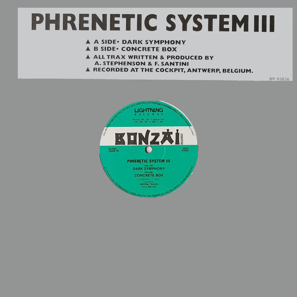 Phrenetic System - Dark Symphony | Bonzai Records (BR 93036)
