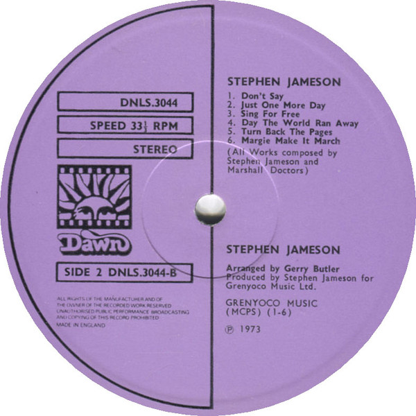 Steve Jameson - Stephen Jameson | Dawn (DNLS 3044) - 3